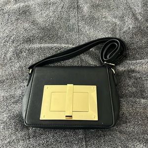 Gold and black purse